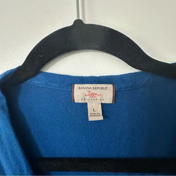 Banana Republic x Issa London Blue Wrap Dress Size L - Picture 2 of 11